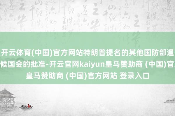 开云体育(中国)官方网站特朗普提名的其他国防部遑急官员也需要恭候国会的批准-开云官网kaiyun皇马赞助商 (中国)官方网站 登录入口