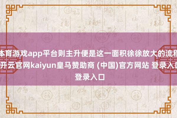 体育游戏app平台则主升便是这一面积徐徐放大的流程-开云官网kaiyun皇马赞助商 (中国)官方网站 登录入口