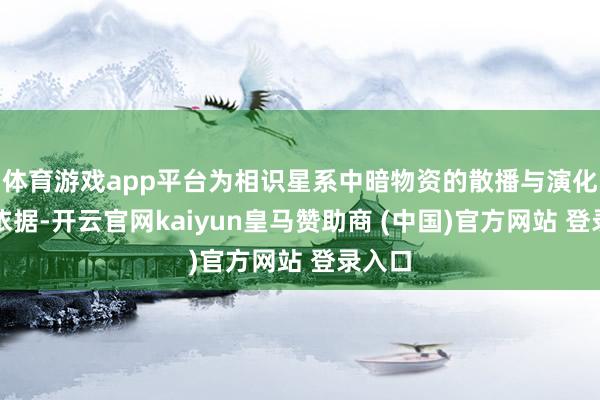 体育游戏app平台为相识星系中暗物资的散播与演化提供依据-开云官网kaiyun皇马赞助商 (中国)官方网站 登录入口