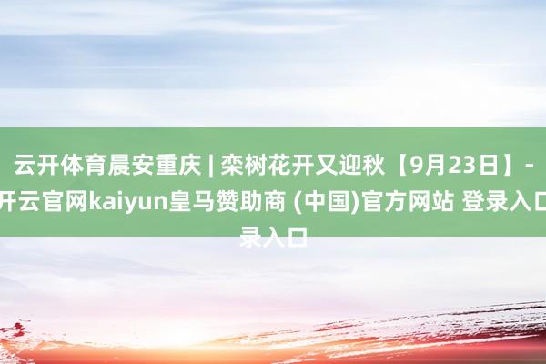 云开体育晨安重庆 | 栾树花开又迎秋【9月23日】-开云官网kaiyun皇马赞助商 (中国)官方网站 登录入口