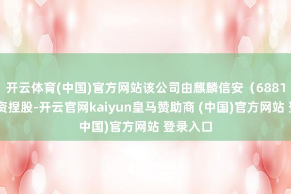 开云体育(中国)官方网站该公司由麒麟信安（688152）全资捏股-开云官网kaiyun皇马赞助商 (中国)官方网站 登录入口