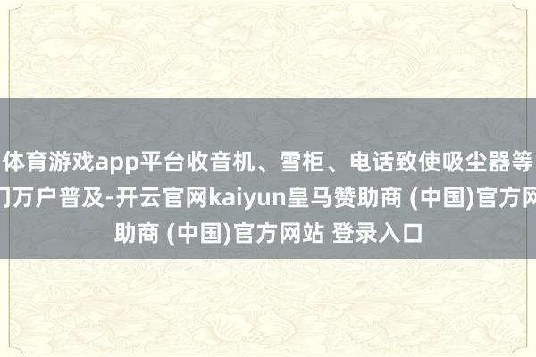 体育游戏app平台收音机、雪柜、电话致使吸尘器等已启动在千门万户普及-开云官网kaiyun皇马赞助商 (中国)官方网站 登录入口