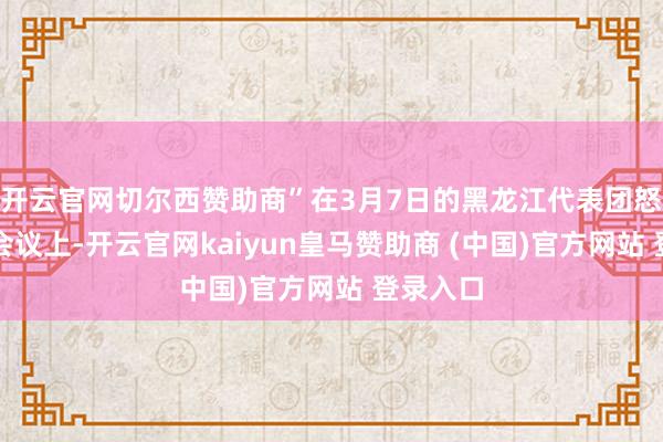 开云官网切尔西赞助商”在3月7日的黑龙江代表团怒放团组会议上-开云官网kaiyun皇马赞助商 (中国)官方网站 登录入口