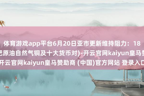 体育游戏app平台6月20日亚市更新维持阻力：18品种维持阻力(金银铂钯原油自然气铜及十大货币对)-开云官网kaiyun皇马赞助商 (中国)官方网站 登录入口