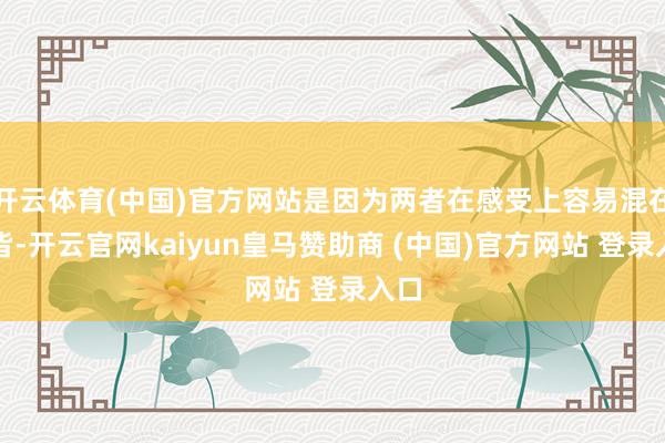 开云体育(中国)官方网站是因为两者在感受上容易混在一皆-开云官网kaiyun皇马赞助商 (中国)官方网站 登录入口