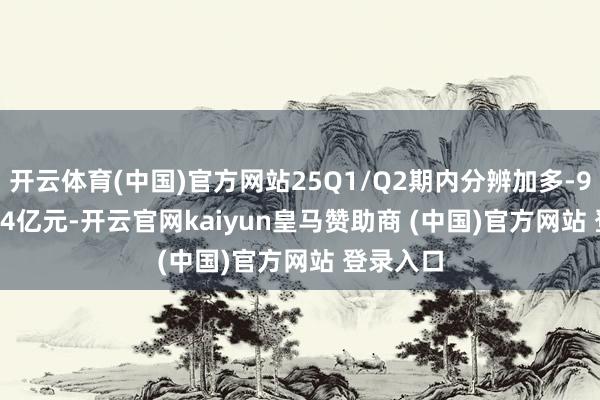 开云体育(中国)官方网站25Q1/Q2期内分辨加多-9.12/4.64亿元-开云官网kaiyun皇马赞助商 (中国)官方网站 登录入口