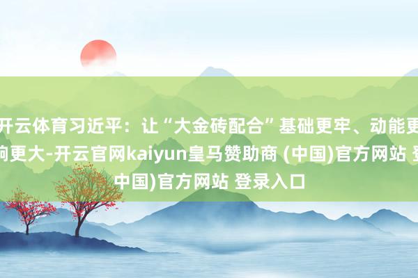 开云体育习近平：让“大金砖配合”基础更牢、动能更足、影响更大-开云官网kaiyun皇马赞助商 (中国)官方网站 登录入口